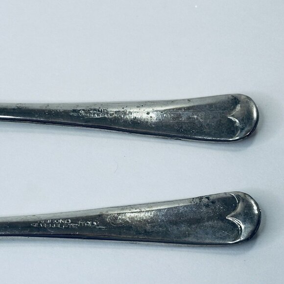 Raimond Silverplate Italy 9" Salad Serving Set Fork & Spoon Vintage - Picture 4 of 12
